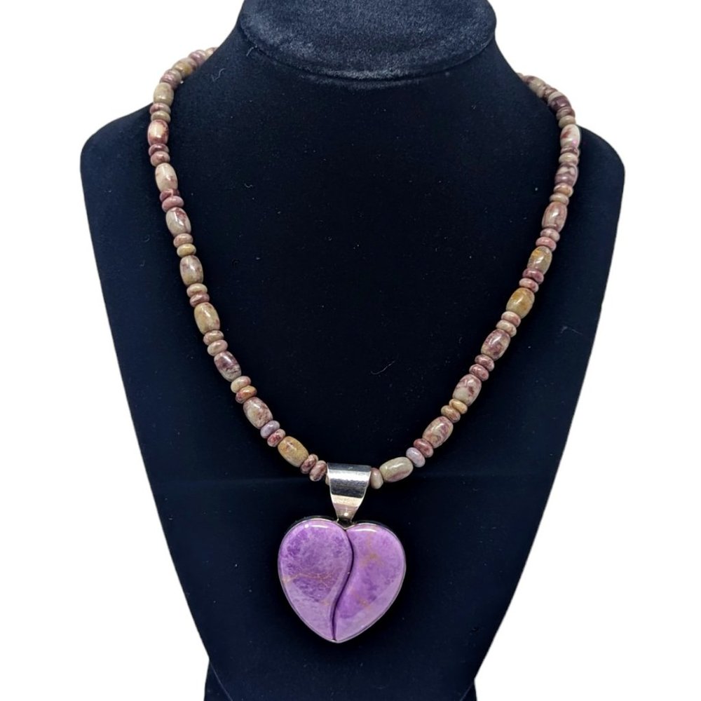 Mine Finds Jay King Desert Rose Trading Lavender Dumorterite Sterling Necklace
